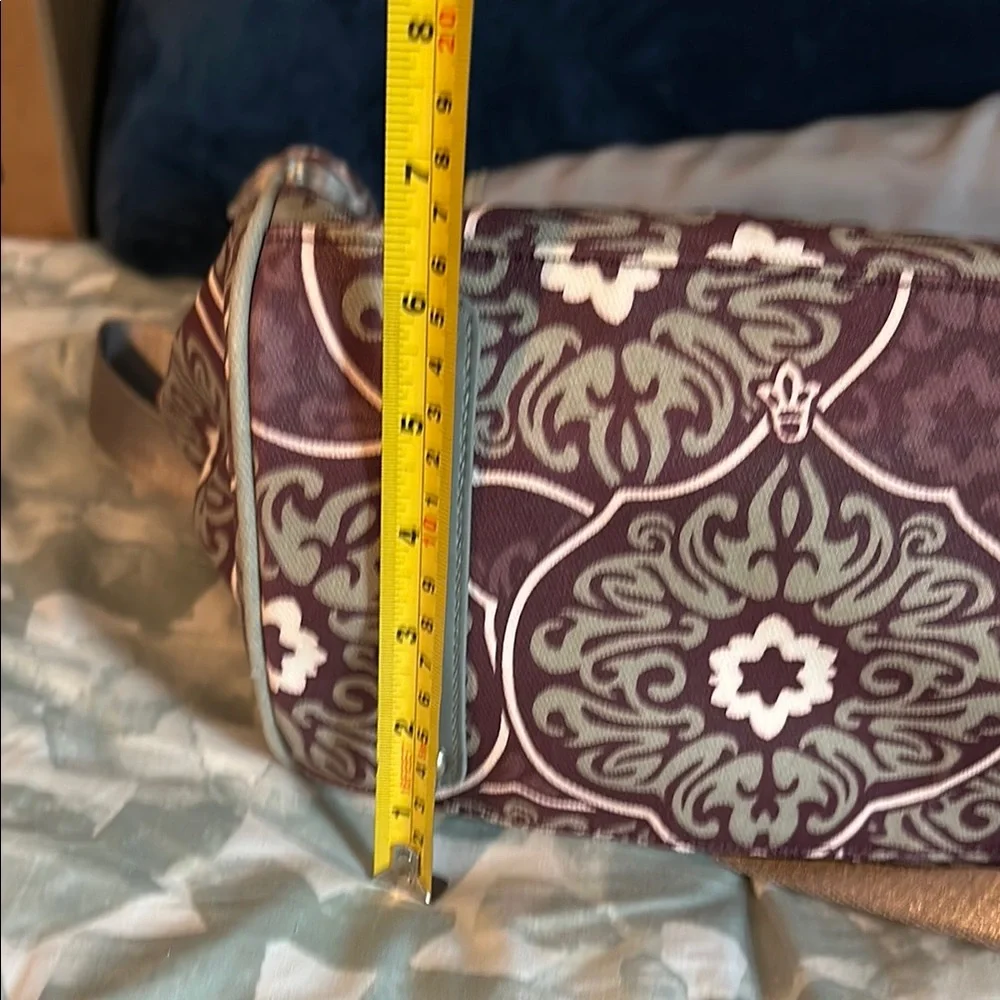 Pottery, barn, kids, Stylish Patterned Diaper Bag - Purple and Gray